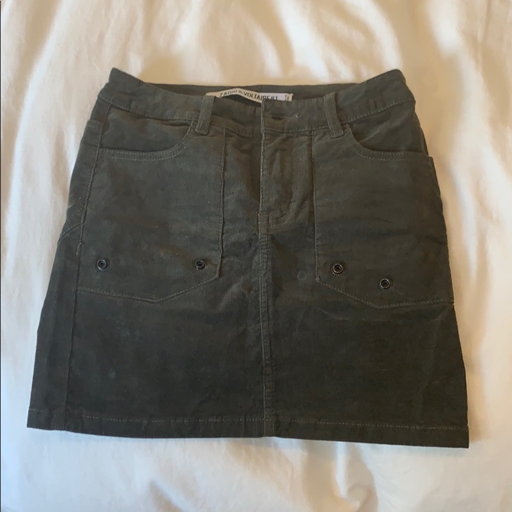 Zadig and Voltaire Corduroy skirt. Size 2. Gray